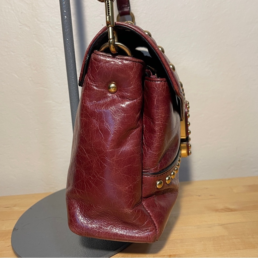The Marc Jacobs Red Leather Studded Envelope Crossbody Bag - Picture 3 of 15
